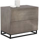 Lutana 30 X 26 inch Ash Grey / Black Night Stand